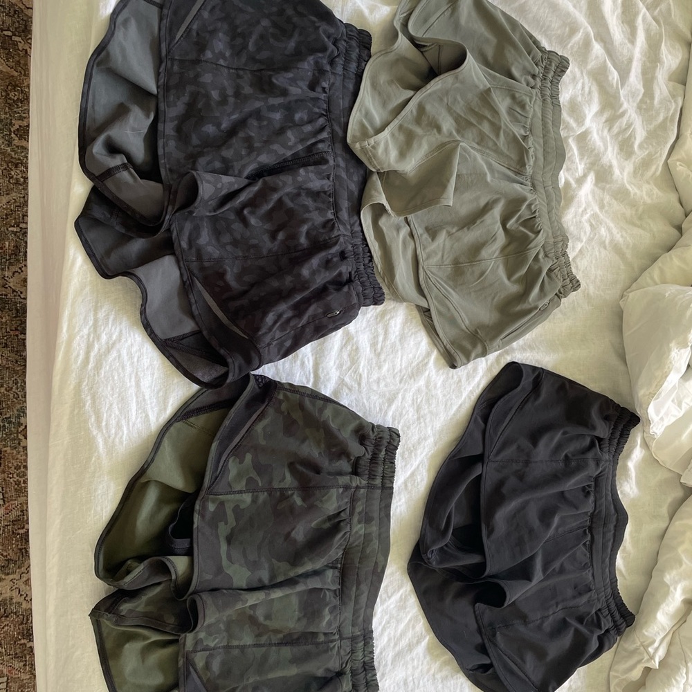 Bundle of Four Lululemon Hotty Hot Shorts